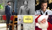 Tattoo artist Jack Goks (https://www.cloakanddaggerlondon.co.uk/tattoo-artists/jack-goks/), Brad Pitt for Chanel, David Beckham, Santa Claus, Notonthehighstreet beard grooming kit