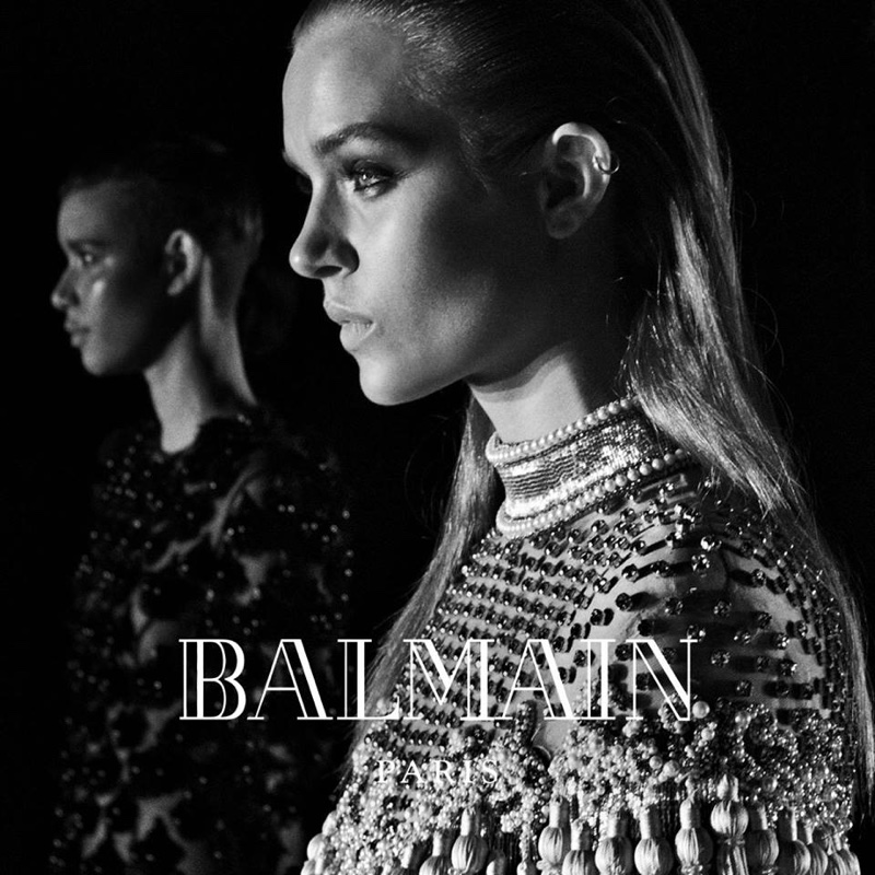 Josephine Skriver for Balmain AW16 campaign