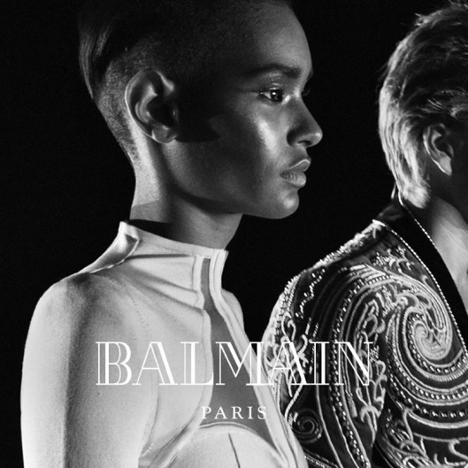 Ysaunny Brito for Balmain AW16 campaign
