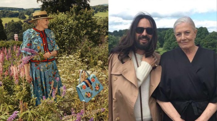 Vanessa Redgrave and Alessandro Michele, Gucci Resort 2017 ads