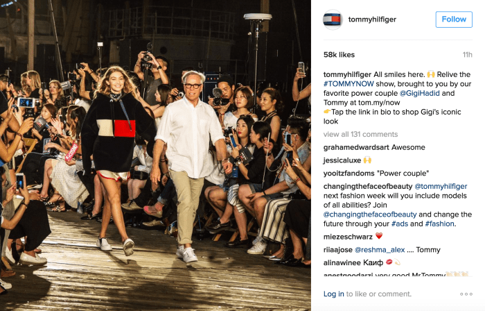Tommy Hilfiger Instagram_Gigi Hadid