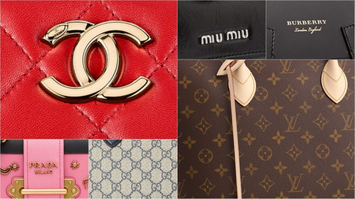 Handbag logos