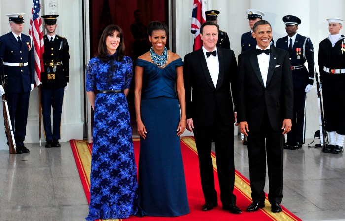 Samantha Cameron, Michelle Obama, David Cameron, Barack Obama