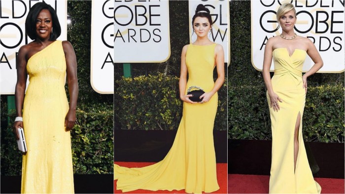 Viola Davis in Michael Kors Collection, Maisie Williams in Ong-Oaj Pairam, Reese Witherspoon in Atelier Versace