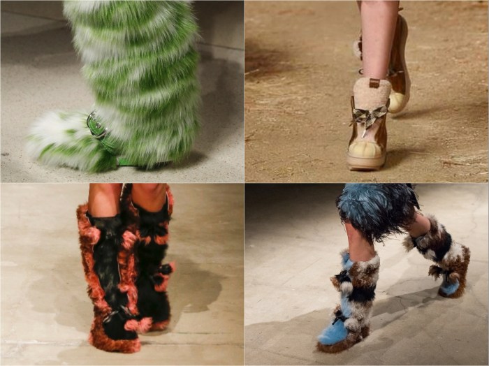 Fur l to r: Miu Miu, Coach, Prada, Prada AW17