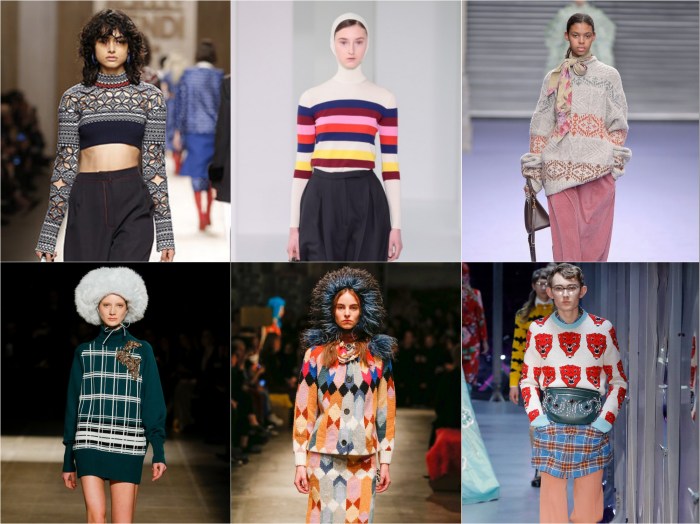 Clockwise from left: Fendi, Delpozo, Mulberry, Miu Miu, Prada, Gucci