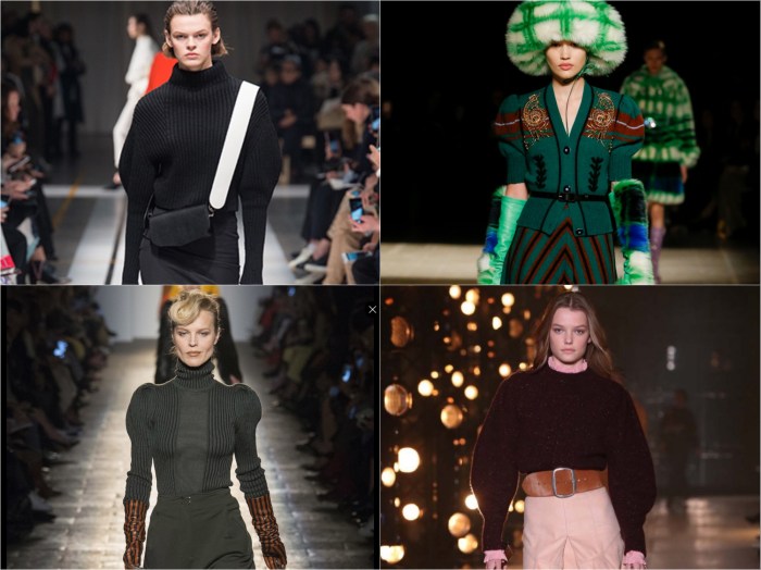 Clockwise from left: Sportmax, Miu Miu, Isabel Marant, Bottega veneta