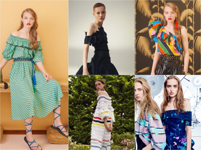 L to r: Philosophy di Lorenzo Serafini, Antonio Berardi, Philosophy di Lorenzo Serafini, Cynthia Rowley, Emanuel Ungaro